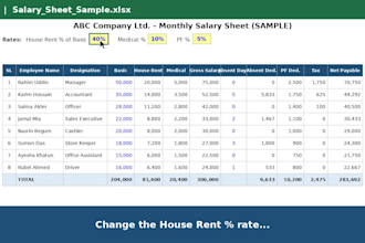 create salary sheet and payroll template
