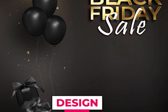 black friday sale halloween cyber monday video post or any custom design