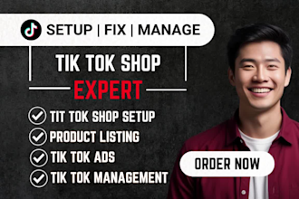 set up 30k tik tok shop, fix tik tok shop, tiktok dropshipping shop setup