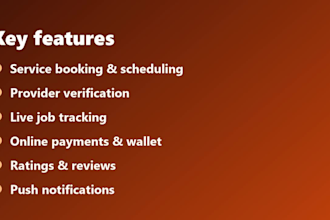 develop handyman app, home service and on demand service booking app