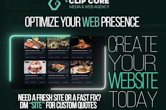 design and code a custom website for your needs