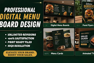setup digital menu board food menu food flyer menu card tv menu animated menu