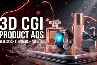 create realistic 3d cgi commercials for your product