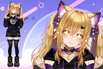 draw and rig male or female live2d vtuber model rigging 3d vtuber commission