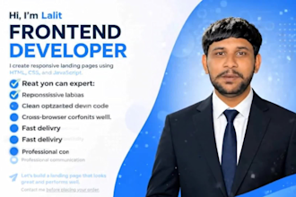 build a responsive landing page using HTML,CSS and javascript
