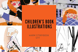 create whimsical children book illustrations