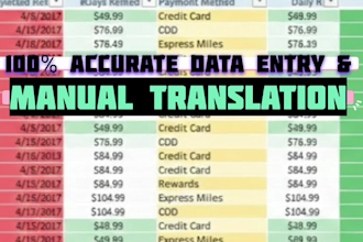 do expert data entry and excel data cleaning