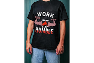 design modern gym and fitness tshirts with bold typography