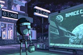 create 8bit 1bit 32bit pixel art looping lofi game art animation, animated gif