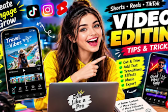 do youtube video editing, instagram reels and tiktok video editor