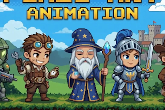do pixel art animation, spritesheet, game art, indie game, game character