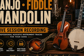 record professional banjo fiddle and mandolin for your song