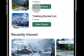create a modern travel app UI UX design
