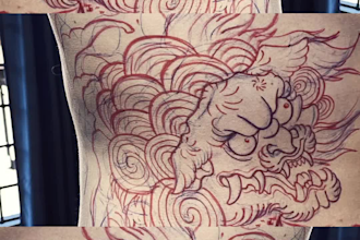 custom tattoo design blackwork fine line realistic art