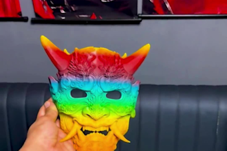 3d cosplay model 3d mask halloween 3d helmet oni mask print and paint sti file