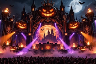 create halloween animation halloween  vj loops scary ads spooky logo reveals