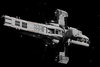 a custom sci fi spaceship, starship or hard surface 3d model