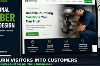 build a professional plumber website for your plumbing business