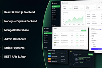develop custom mern stack saas web app with react next js and node js