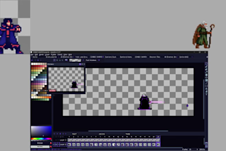 2d pixel art sprite sheet character, retro game art 16 bit 8 bit pixel animation