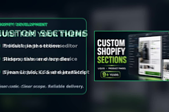 create custom shopify sections and product pages