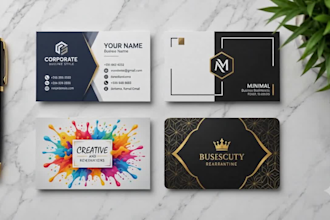 design a professional and modern business card for your brand