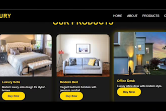 build a modern responsive website using react, HTML, CSS, and javascript