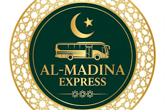 design luxury bus logo and posters, premium bus branding