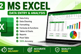 do accurate data entry, word, excel, powerpoint, typing and PDF conversion