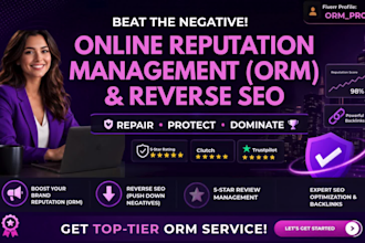 do online reputation management orm, reverse seo optimization, brand reputation
