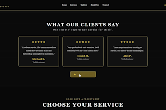 build a professional barbershop website with online booking