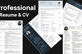 design a professional ats friendly CV or resume