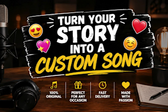 create professional and custom songs with lyrics tailored to your story