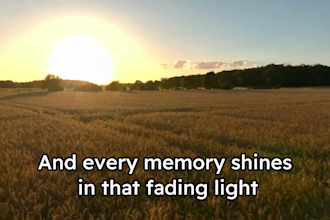 create cinematic country lyric video with synced animated lyrics for music song