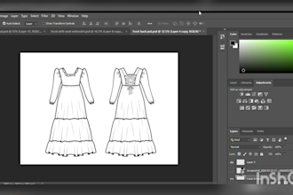 design garment flats sketch and detailed techpack