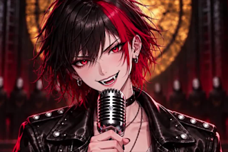 do animated rock music video, heavy punk anime ost dark metal with phonk visuals