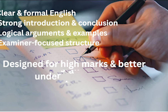 write examiner focused academic  competitive essays in clear and formal english