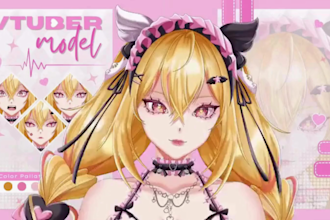 design vtuber model anime vtuber live2d vtuber avatar in vtuber anime style