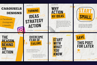 design professional instagram and linkedin carousel posts