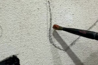 hand paint a realistic oil pet portrait, dog portrait on canvas