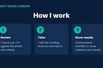 review and tailor your CV for civil service applications