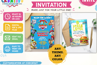 design a budget friendly kids birthday invitation