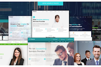create a modern finance and business website