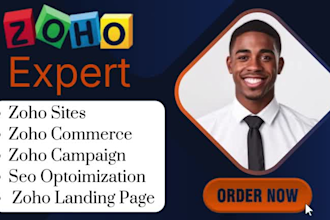 setup zoho sites zoho commerce zoho landing page zoho campaign zoho books