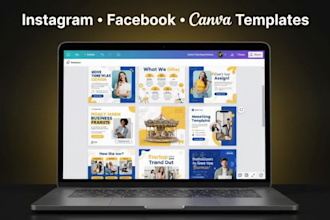 design professional canva social media posts and templates