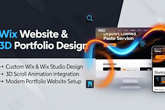 build wix portfolio website for artists mobile responsive