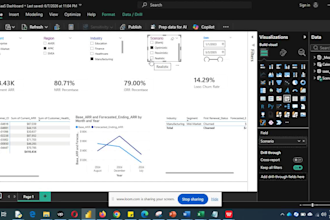 build ms excel saas, e commerce and multi revenue projections and forecast