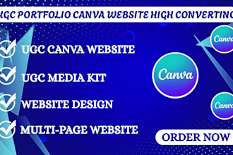 ugc portfolio canva website high converting ugc portfolio design