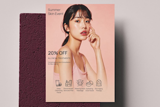 design an elegant beauty salon promo flyer, print ready