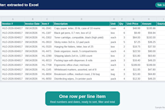 convert pdf to excel or csv, bank statement, invoice pdf data extraction